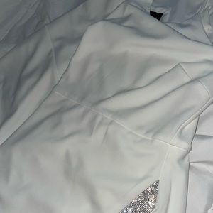 White tight long dress